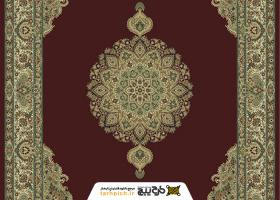 دانلود تصویر استوک متریال فرش ایرانی جیگری طلایی