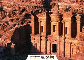 دانلود تصویر استوک بنای تاریخی پترا در جنوب اردن
