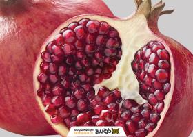 دانلود تصویر انار دوربری شده و قاچ خورده