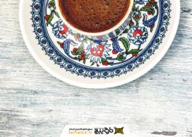 دانلود تصویر استوک فنجان قهوه ترک با طرح آبی