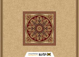 دانلود تصویر استوک متریال فرش کرم و قرمز