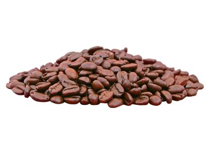 دانلود تصویر دور بری شده دانه های قهوه ریخته شده روی زمین