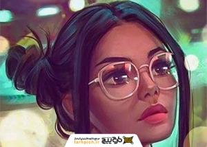 دانلود تصویر استوک پروفایل دخترونه زیبا با عینک