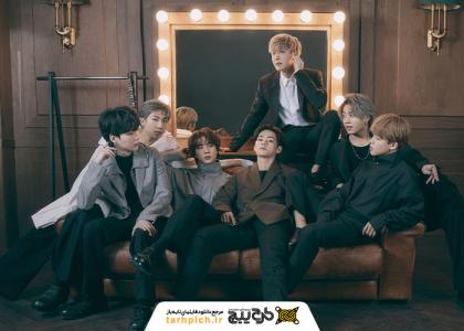 دانلود تصویراستوک خوانندگان گروه bts با لباس های شیک