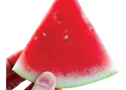 دانلود عکس یک قاچ هندوانه در دست