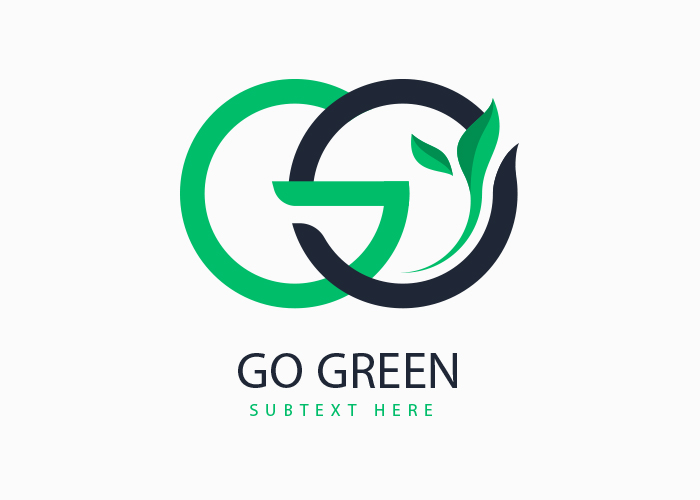 دانلود طرح لوگو آماده فروشگاه ارگانیک با نوشته GO